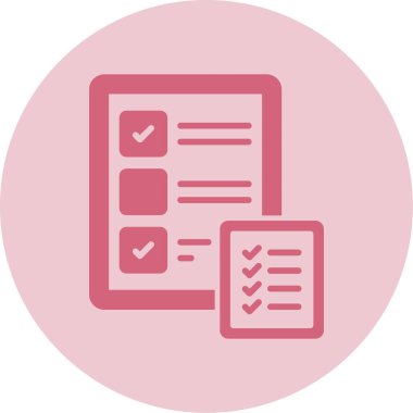 Kontrol listesi. Web simgesi basit illüstrasyon 