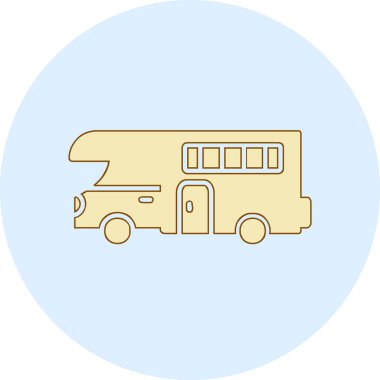 karavan web simgesi basit illüstrasyon