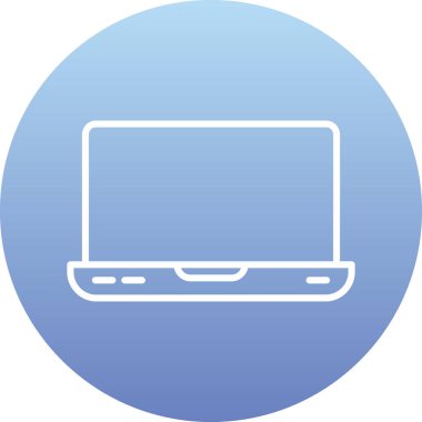 dizüstü bilgisayar simgesi, vektör illüstrasyonu basit tasarım