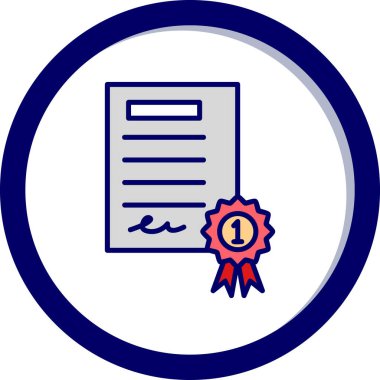 Sertifika. Web simgesi basit tasarım