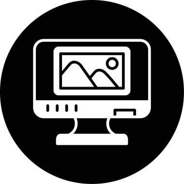 Resim web simgesi, vektör çizim 