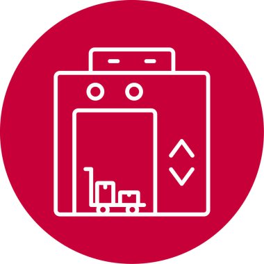 Asansör simgesi, vektör illüstrasyonu basit tasarım