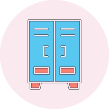 Dolap. Web simgesi basit illüstrasyon  