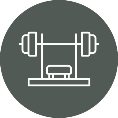 Bench Press simge vektör illüstrasyon tasarımı 