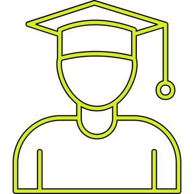 Öğrenci. Web simgesi basit illüstrasyon 