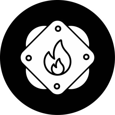 ateş Ağı simgesi basit illüstrasyon 