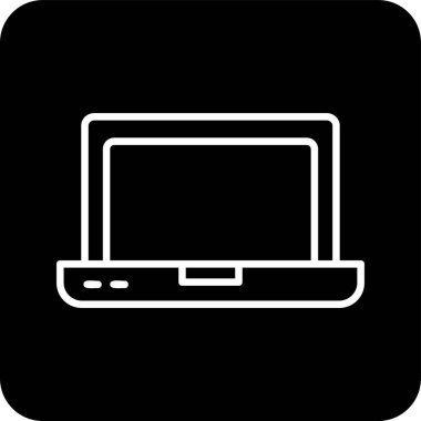 dizüstü bilgisayar simgesi, vektör illüstrasyonu basit tasarım