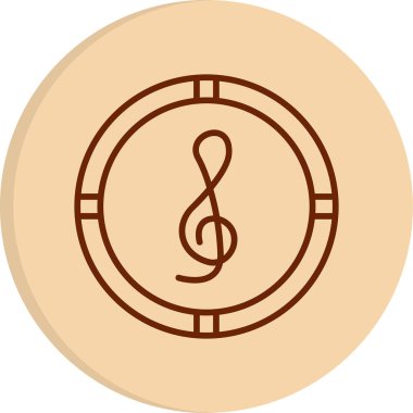 tiz nota anahtarı kutsal kişilerin resmi, vektör çizim 