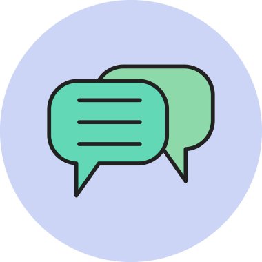 Sohbet simgesi vektör illüstrasyonu 