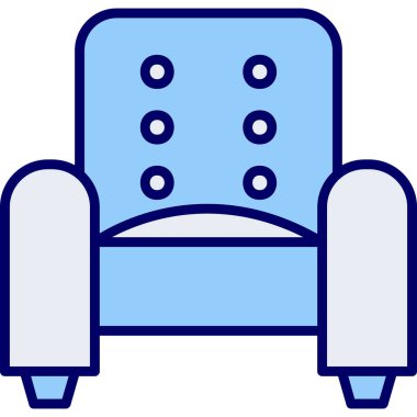 Kol Koltuğu Web simgesi basit illüstrasyon