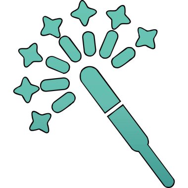 Havai fişek. Web simgesi basit illüstrasyon                           