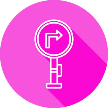 Yol işaretleri simgesinin vektör illüstrasyonu 