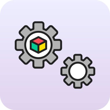 Vitesli ayar simgesi, vektör illüstrasyonu basit tasarım