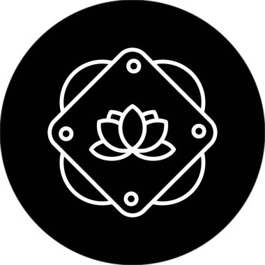 lotus. Web simgesi basit illüstrasyon