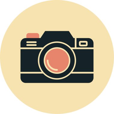 Kamera. Web simgesi basit illüstrasyon 