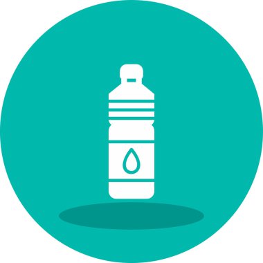 Su şişesi. Web simgesi basit illüstrasyon