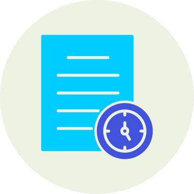 Zamanlama simgesi vektör çizimi alıştırması