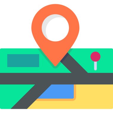 konum. Web simgesi basit illüstrasyon 