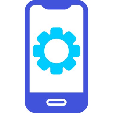 akıllı telefon ayarlama web simgesi vektör çizimi 