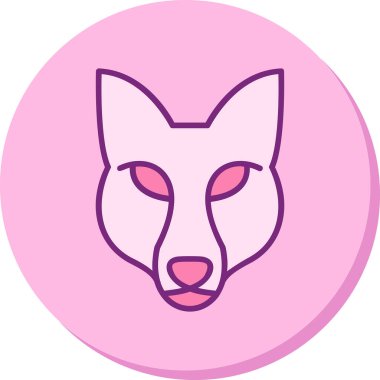 Fox baş simgesi vektör illüstrasyonu