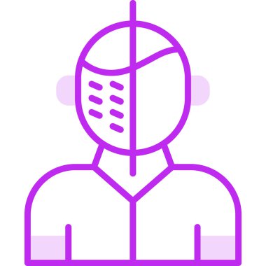 İnsan görüşünden önce. Web simgesi vektör illüstrasyonu