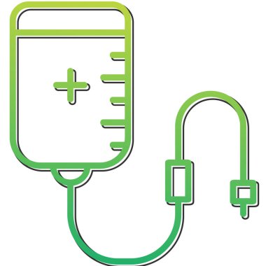 Kan Transfüzyon Ağı simgesi, vektör illüstrasyonu