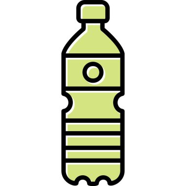 Su şişesi. Web simgesi basit illüstrasyon