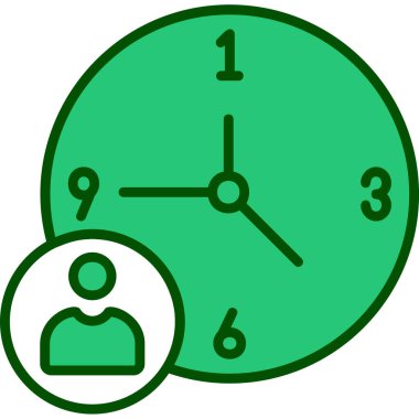 zaman yönetimi simgesi, vektör illüstrasyonu                 