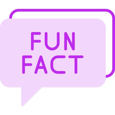 Eğlenceli Gerçekler konuşma balonu web simgesi, vektör illüstrasyonu