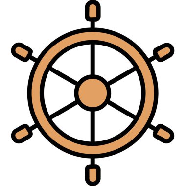 Dümen. Web simgesi basit illüstrasyon