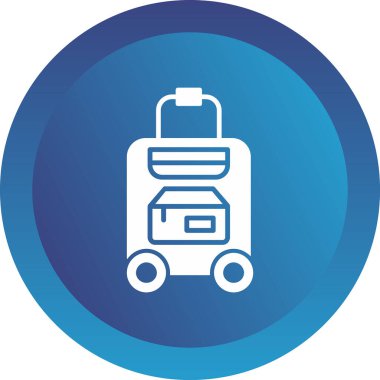 Bagaj web simgesi, vektör çizim 
