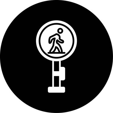 Yürüyüş simgesi vektör illüstrasyonu