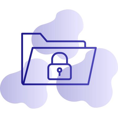 Güvenli Veri Web simgesi vektör illüstrasyonu 