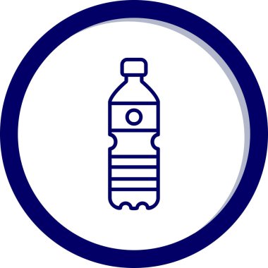 Su şişesi. Web simgesi basit illüstrasyon