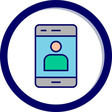 Mobil Kullanıcı simgesinin vektör çizimi