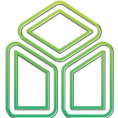 küp web simgesi basit tasarım 