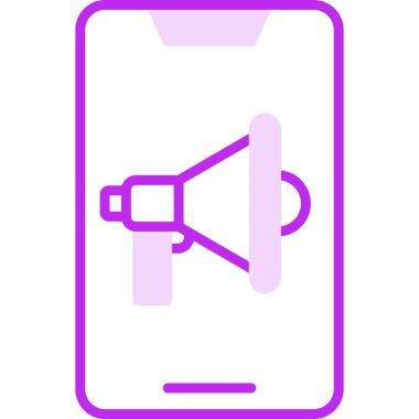 Megafon ikonu vektör illüstrasyonu 