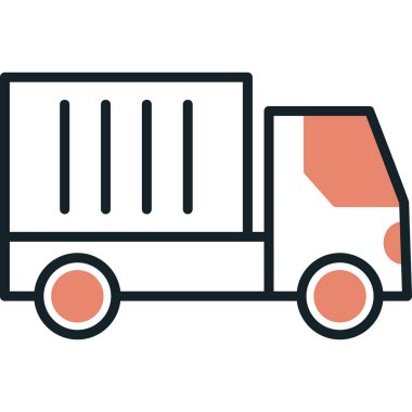 kamyon simgesi, vektör illüstrasyon tasarımı 