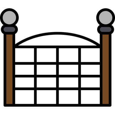 Kapı. Web simgesi basit illüstrasyon