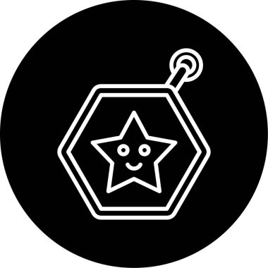 Anahtarlık simgesi, vektör illüstrasyonu basit tasarım