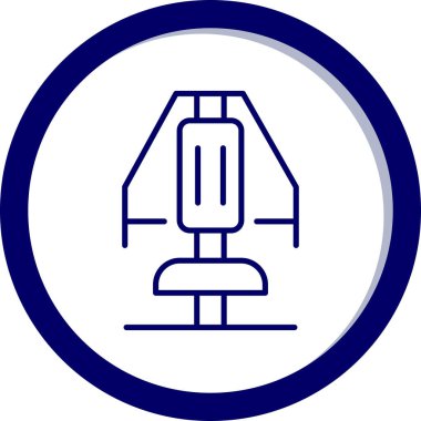 Chest Press makine simgesinin vektör illüstrasyonu