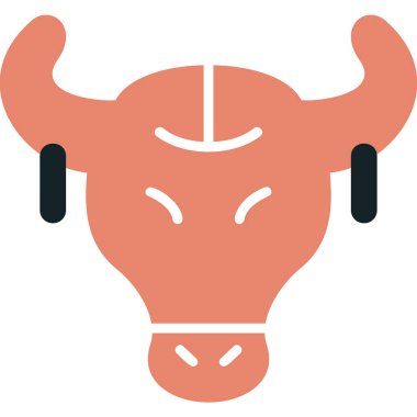 Boğa Kafatası ikon vektör çizimi