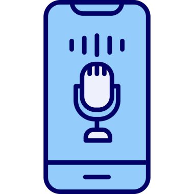 ses kontrolü, mikrofon web simgesi, basit vektör illüstrasyonu 