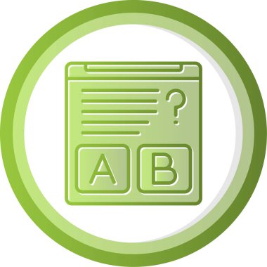 Quiz web simgesi vektör illüstrasyonu