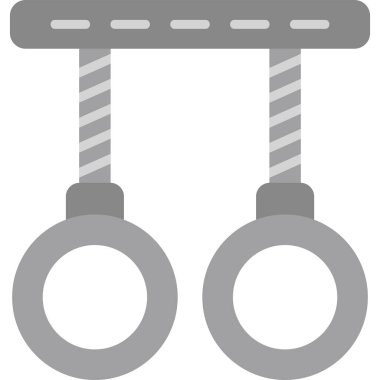 Modern Jimnastik Halkaları simgesinin vektör çizimi            