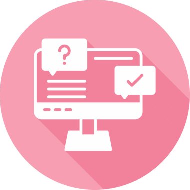 Quiz web simgesi vektör illüstrasyonu