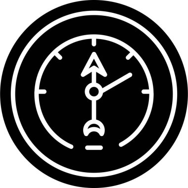 Barometre. Web simgesi basit illüstrasyon         