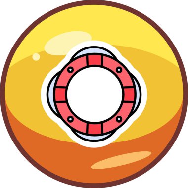 lifebuoy icon, vector illustration simple design