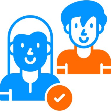 İş Arkadaşları simgesinin vektör illüstrasyonu