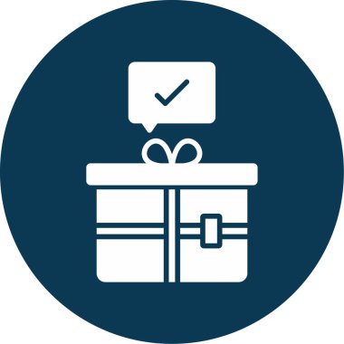 hediye kutusu simgesi, vektör illüstrasyonu 